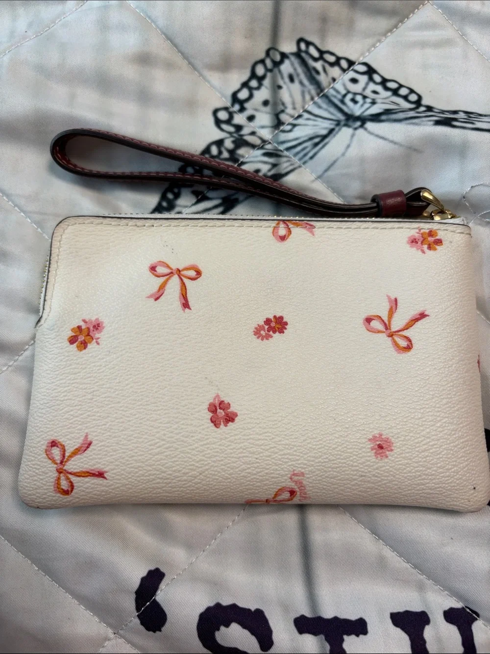 Coach Pink Bow Wristlet